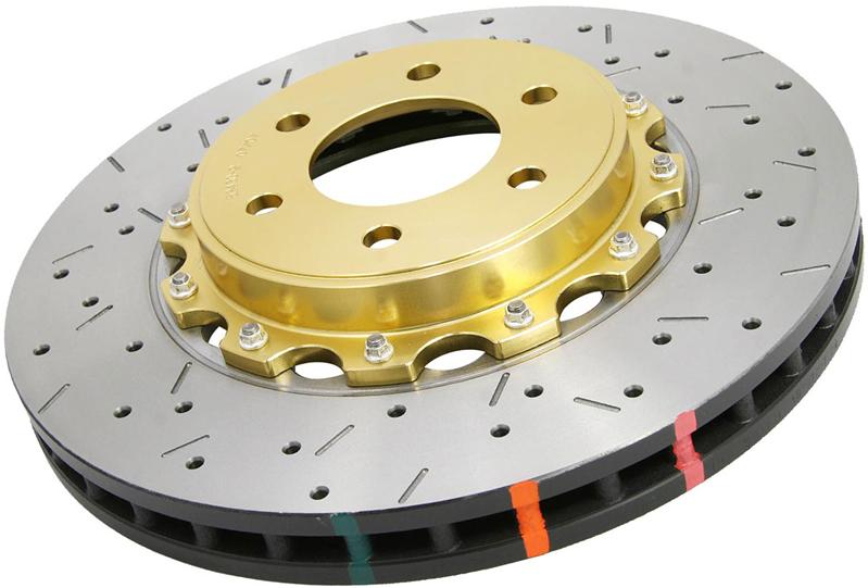 DBA 00-05 Mitsubishi Evo 5/6/7/8 / 06-08 Evo 9 Black Front Drilled & Slotted 5000 Series