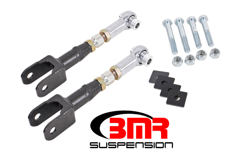 BMR 15-26 S550 Mustang Rear On-Car Adj. Rod Ends Toe Rods - Black Hammertone