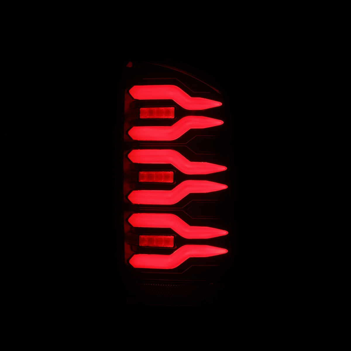 AlphaRex 641060 07-08 Dodge Ram1500/07-09 Dodge Ram 2500+3500 Luxx-Series LED Tail Lights(Pair) Black/Red