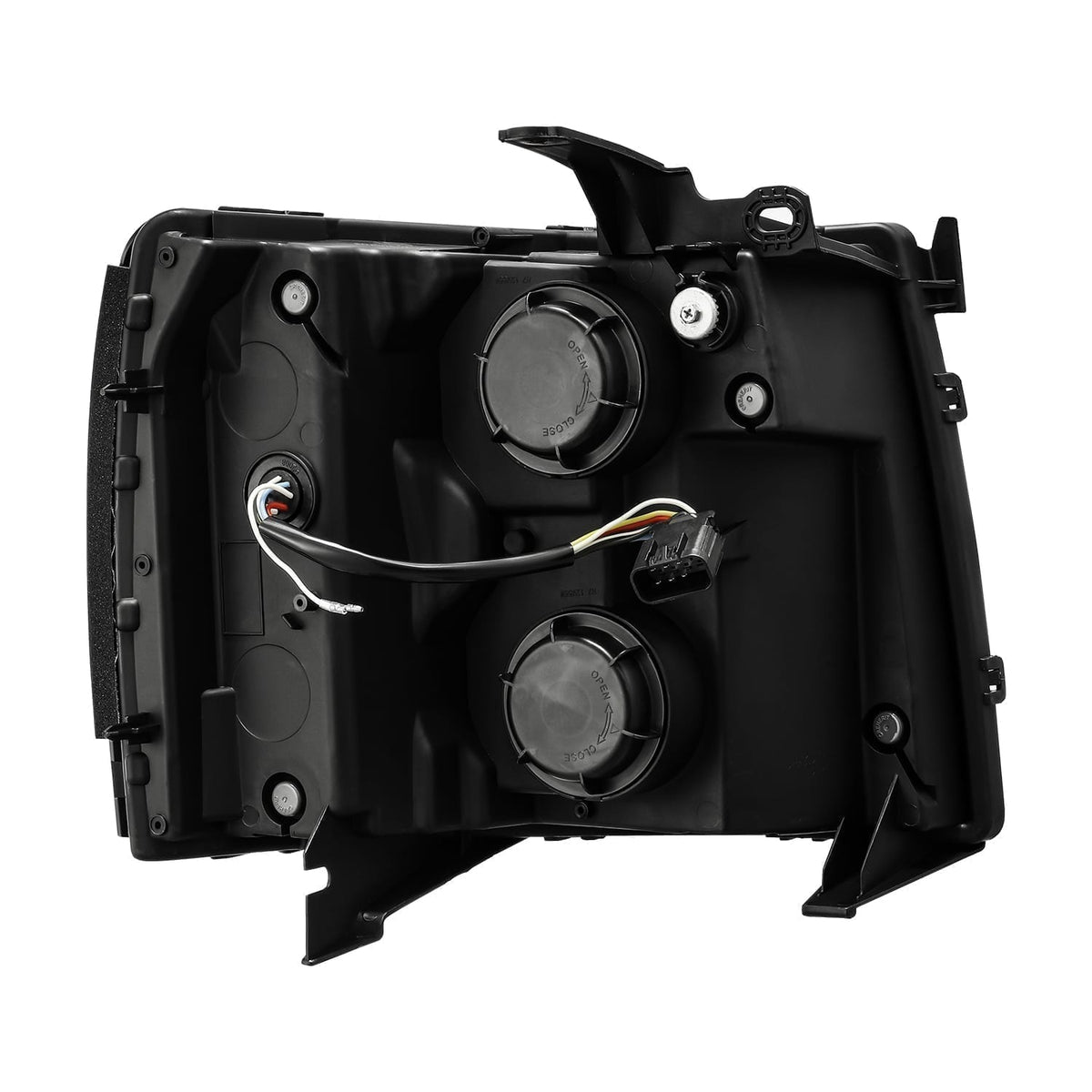 AlphaRex 880206 07-13 Chevrolet 1500 HD PRO-Series Projector Headlight Plank Style Gloss Black with Activation Light/Sequential Signal