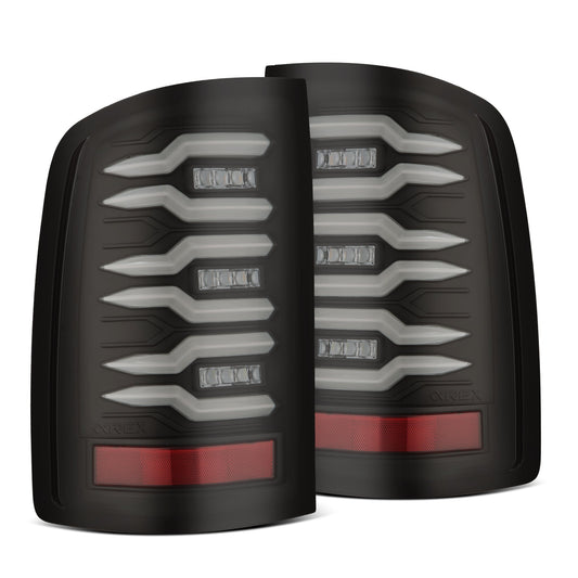 AlphaRex 630060 2007-2013 GMC Sierra 1500/2007-2014 2500/3500 HD (No Classic/Dually) Luxx-Series LED Tail Lights Black