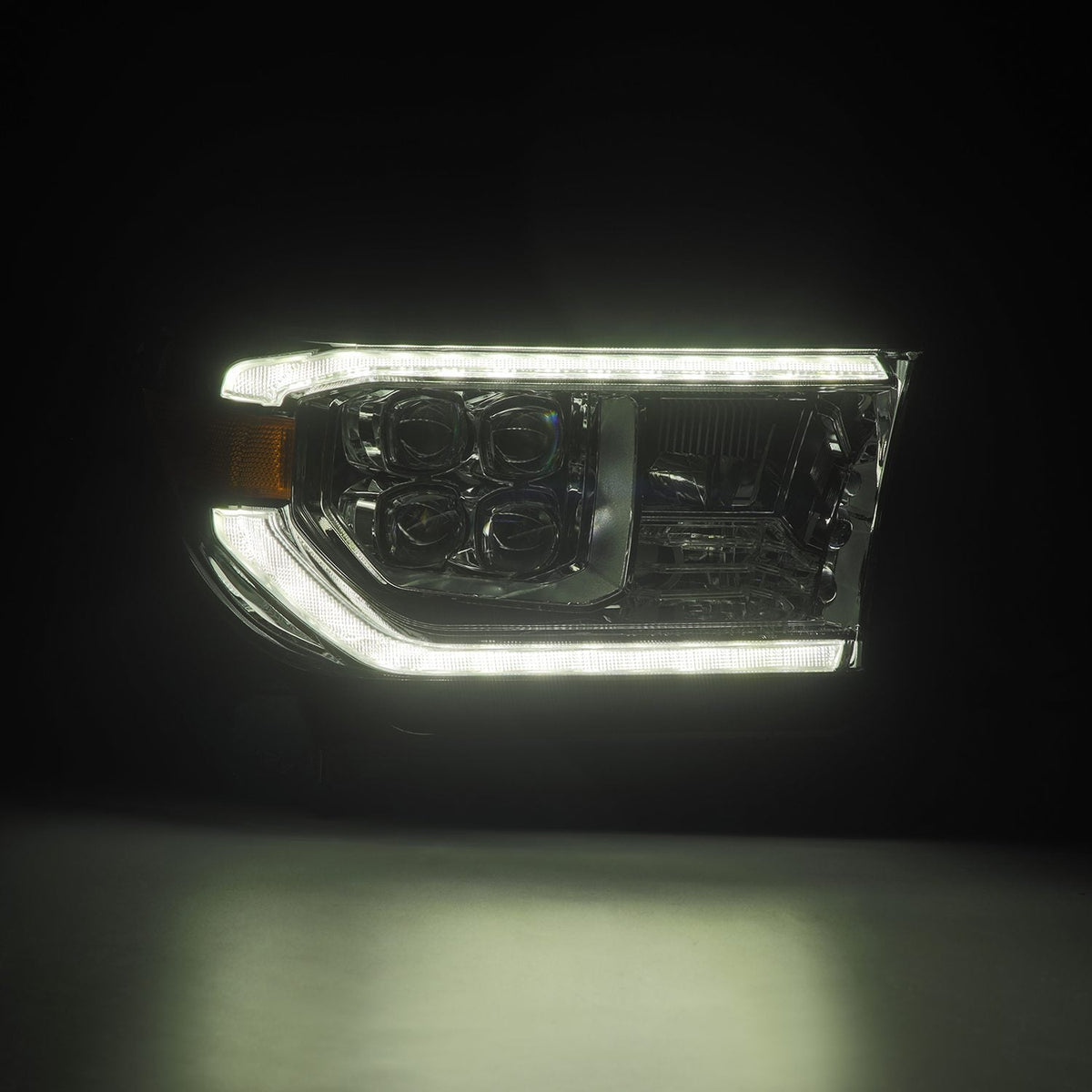 AlphaRex 880819 07-13 Toyota Tundra / 08-17 Sequoia NOVA LED Projector Headlights Chrome with Activation Light Sequential Signal + DRL