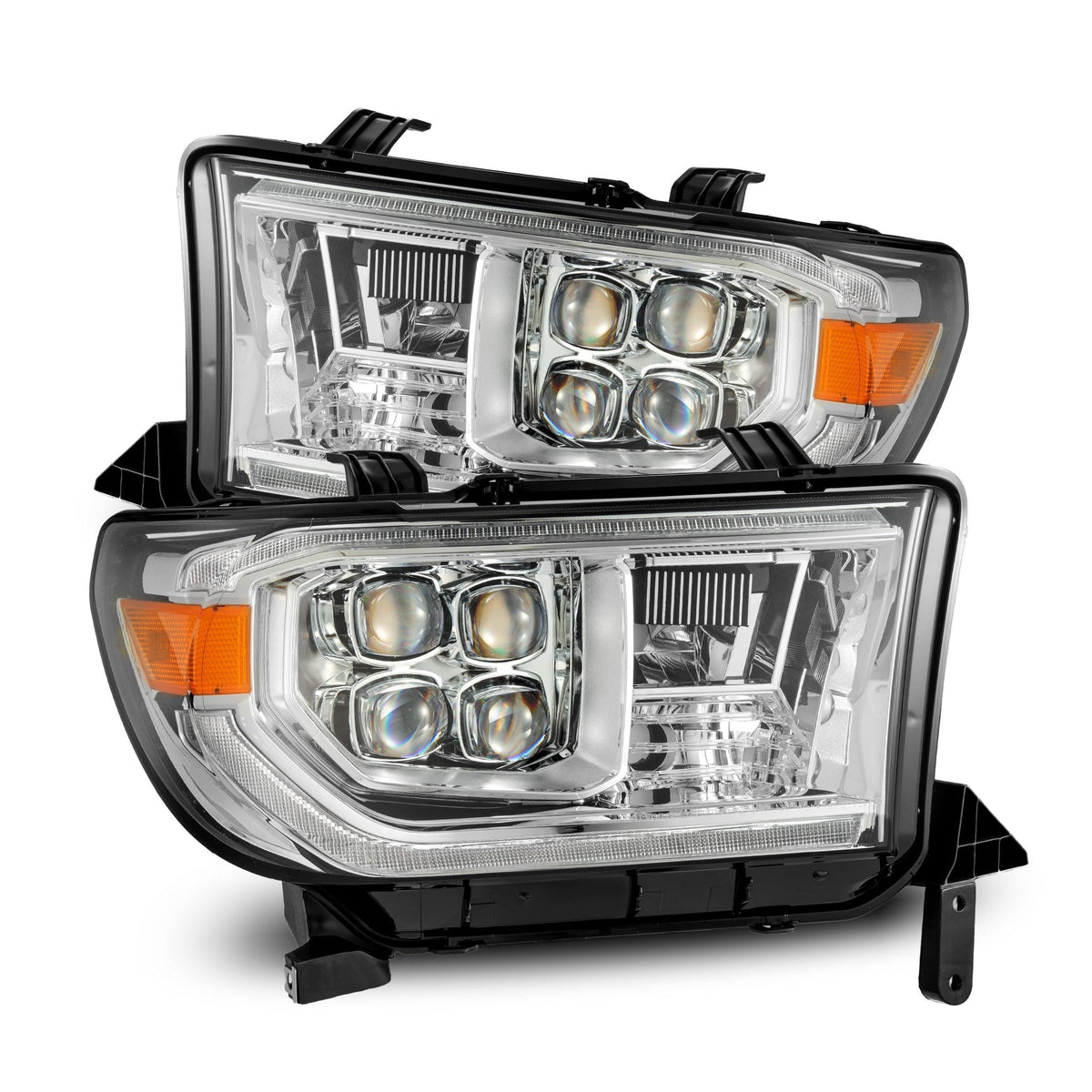 AlphaRex 880819 07-13 Toyota Tundra / 08-17 Sequoia NOVA LED Projector Headlights Chrome with Activation Light Sequential Signal + DRL