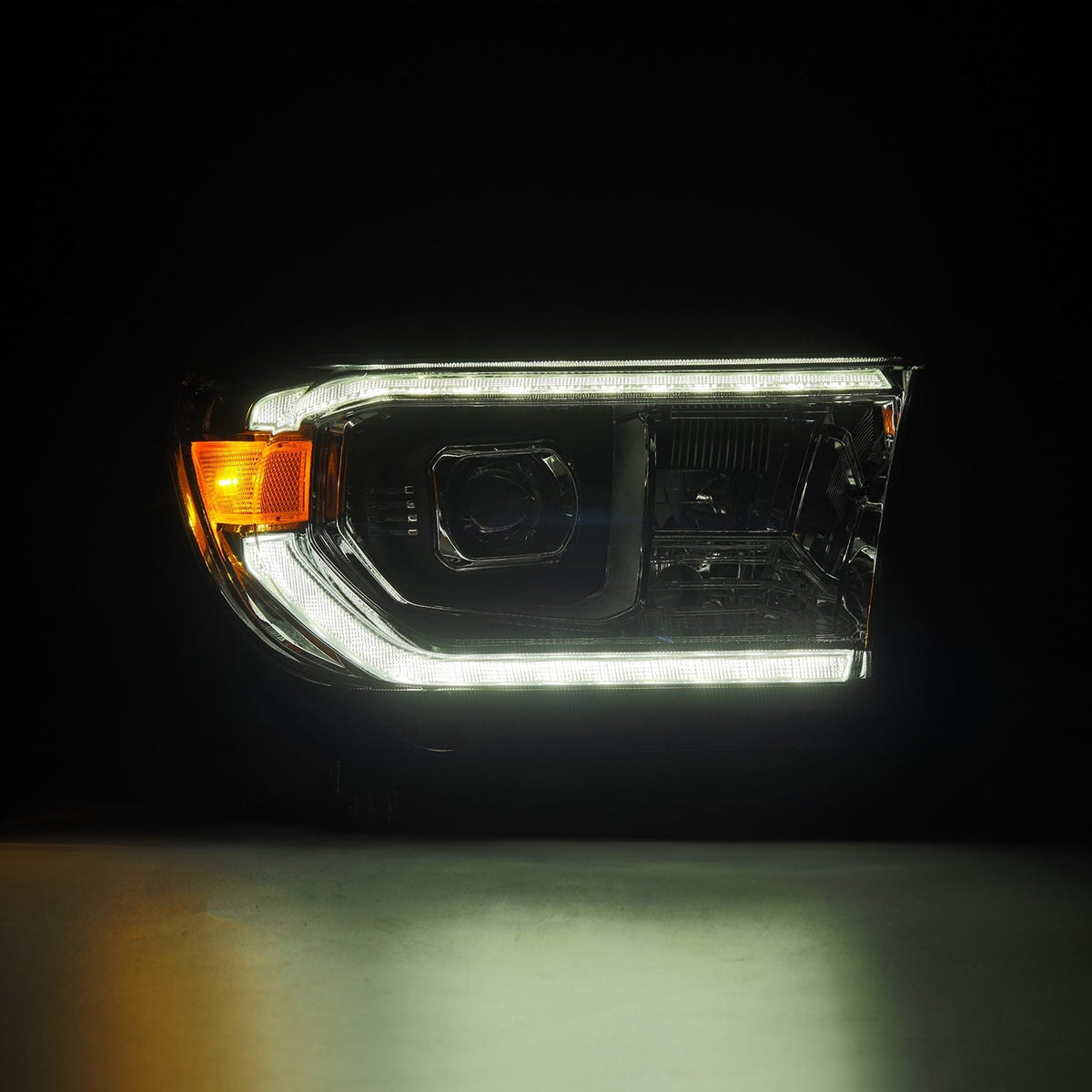 AlphaRex 880827 07-13 Toyota Tundra / 08-17 Sequoia PRO-Series Projector Headlights Chrome with Sequential Signal + DR