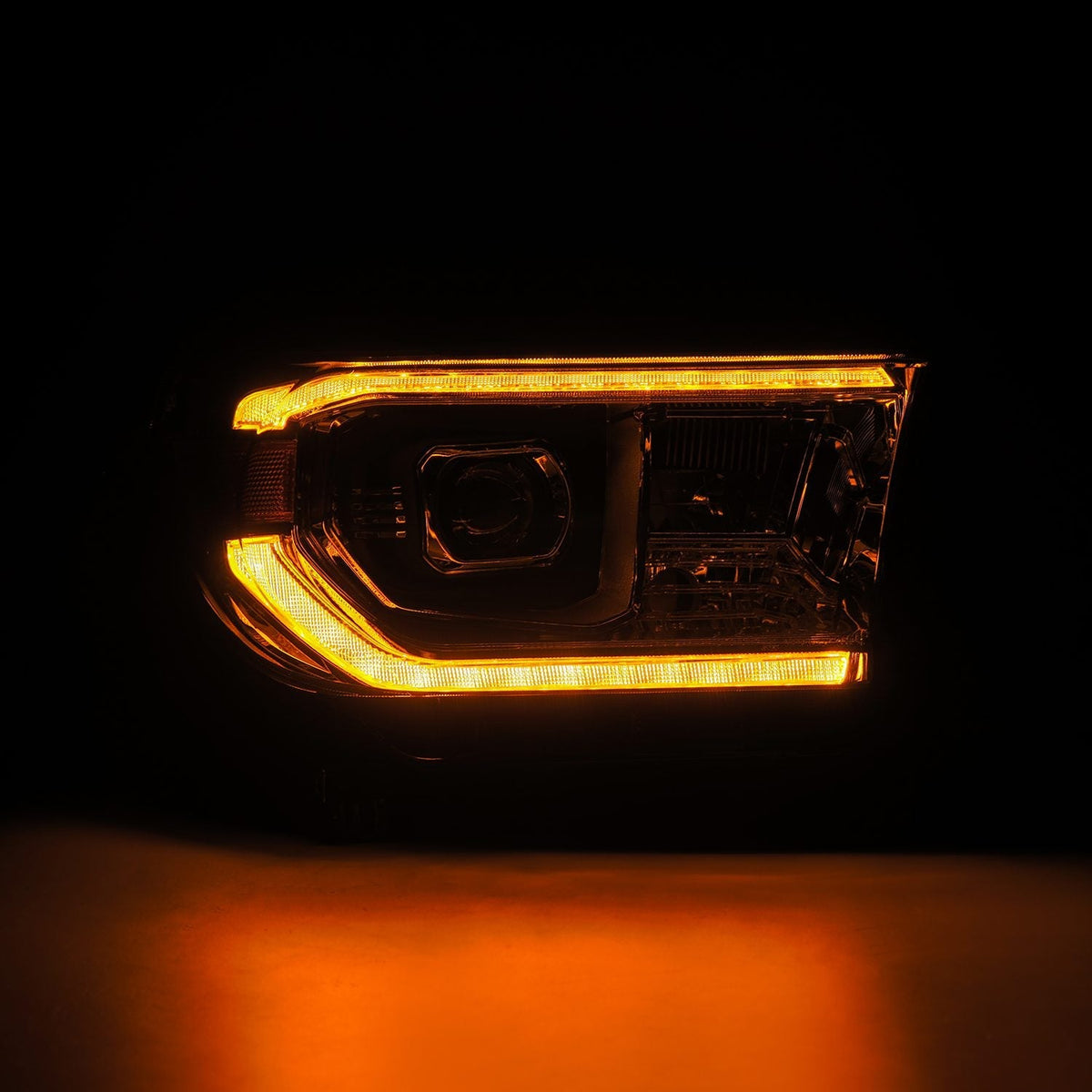 AlphaRex 880827 07-13 Toyota Tundra / 08-17 Sequoia PRO-Series Projector Headlights Chrome with Sequential Signal + DR