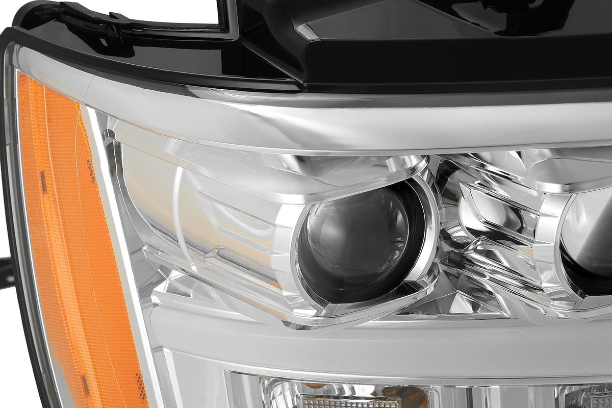 AlphaRex 880296 07-14 Chevrolet Tahoe/Suburban LUXX Series LED Projector headlights Chrome with DRL/Sequential