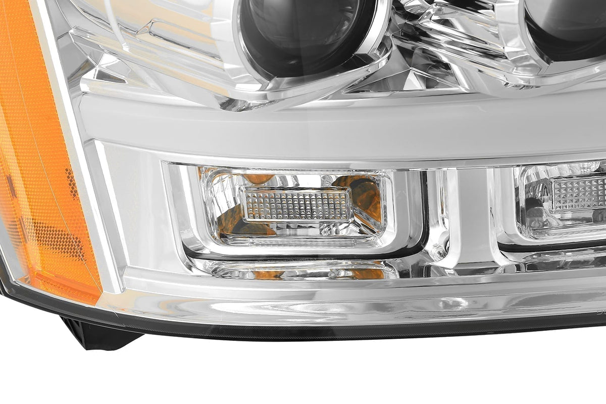 AlphaRex 880296 07-14 Chevrolet Tahoe/Suburban LUXX Series LED Projector headlights Chrome with DRL/Sequential