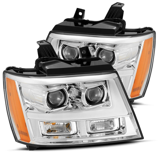 AlphaRex 880298 2007-2014 Chevrolet Tahoe PRO-Series Projector Headlights Chrome with Activation Light/Sequential Signal/DRL