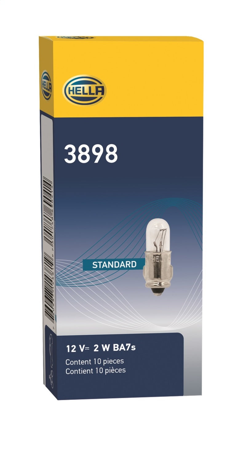 HELLA 3898 12V 2W BA7s T2 Halogen Bulb Pack of 10