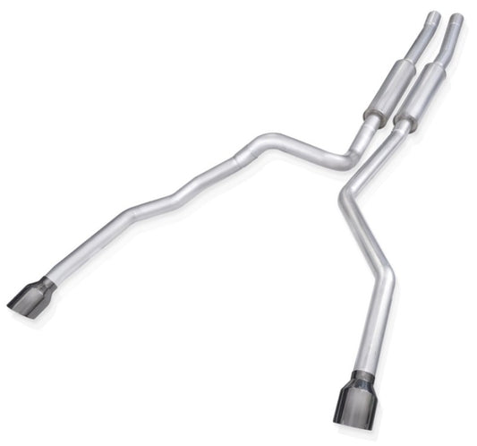 Stainless Works for 2021 Ram 1500 TRX 6.2L Redline Catback with Black Chrome Tips