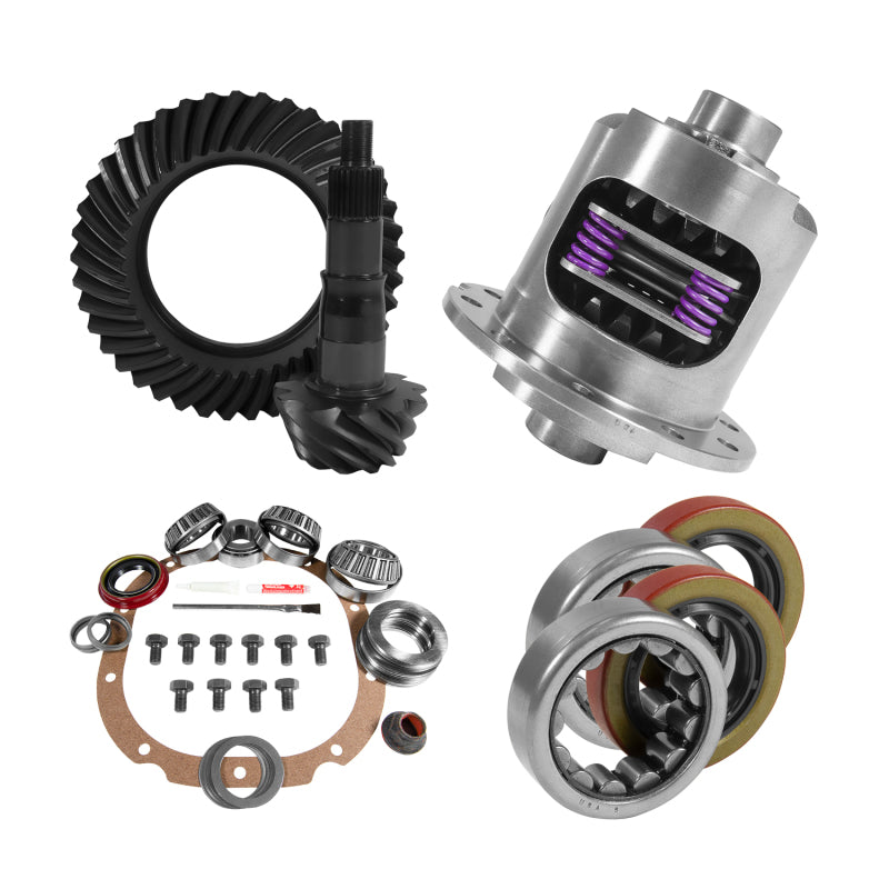 Yukon Gear & Axle YGK2224 8.8in for Ford 4.11 Rear Ring & Pinion Install Kit 28 Spline Positraction 2.25in Axle Bearings