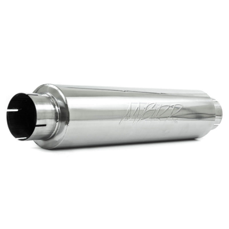 MBRP M1004S Universal Quiet Tone Muffler 4in Inlet/Outlet 24in Body 6in Dia 30in Overall T409 - #M1004S