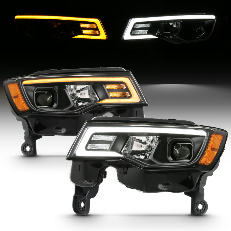 ANZO 2017-2022 Jeep Grand Cherokee LED Projector Headlights