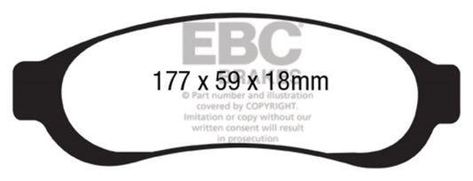 EBC 05-07 Ford F350 (inc Super Duty) 5.4 DRW 2WD Yellowstuff Rear Brake Pads DP41779R