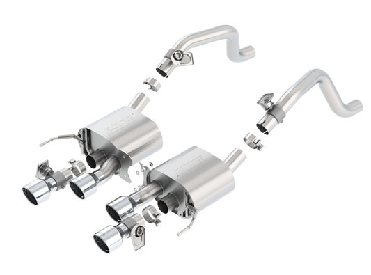 Borla 11855 14-15 Chevy Corvette C7 6.2L RWD w/AFM &NPP S-Type Dual Round Rolled Center Rear Exit Exhaust - #11855