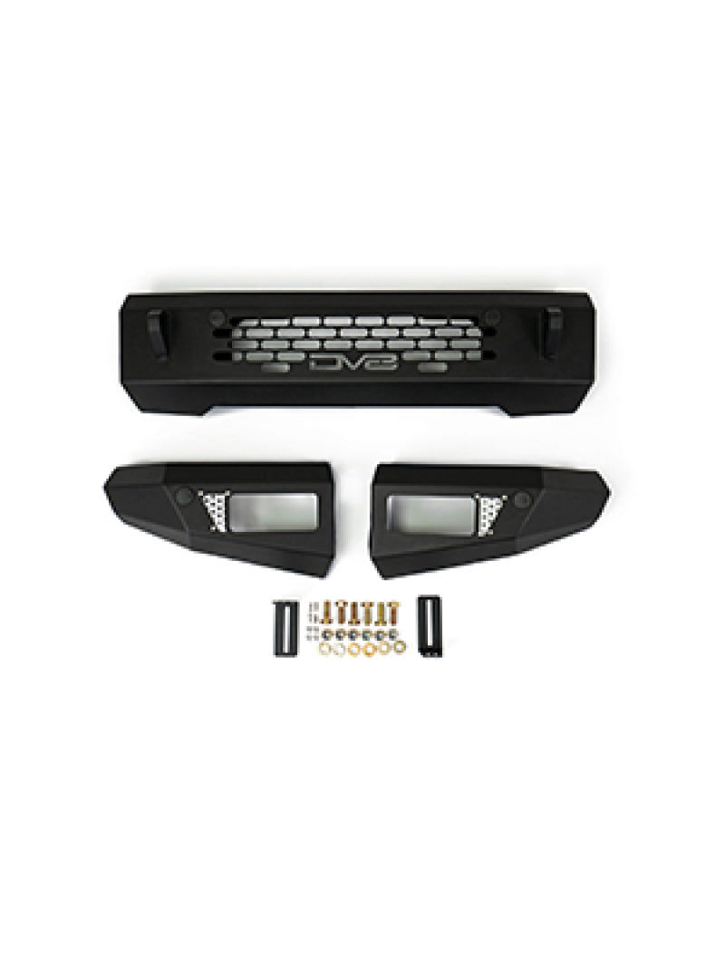 DV8 Offroad 2021+ Ford Bronco Bumper- Accommodates 20in Dual Row Light Bar & (4) 3in Pod Light Mount - #FBBR-03