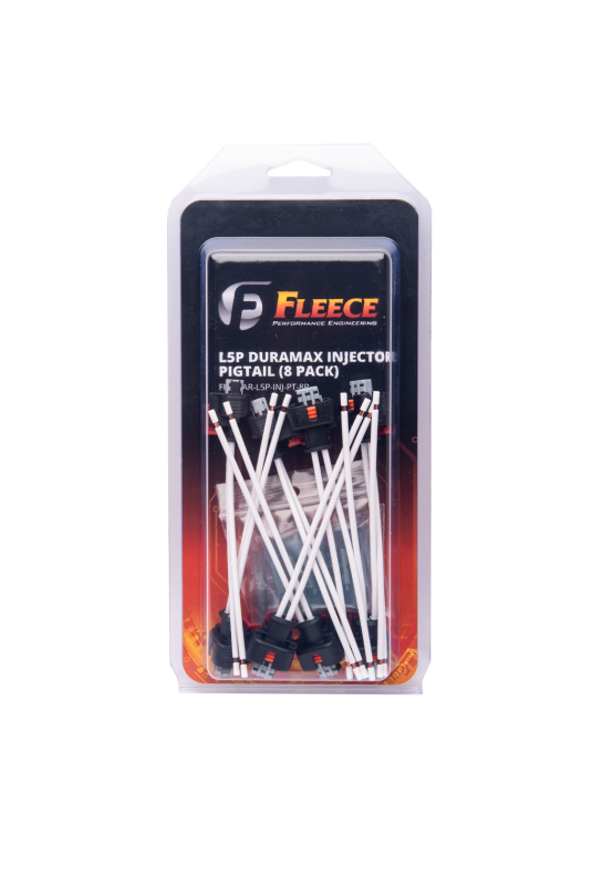 Fleece Performance FPE-HAR-L5P-INJ-PT-8P for 17-22 GM 2500/3500 Duramax Replacement Fuel Injector Connector w/Pigtail (8 Pack)