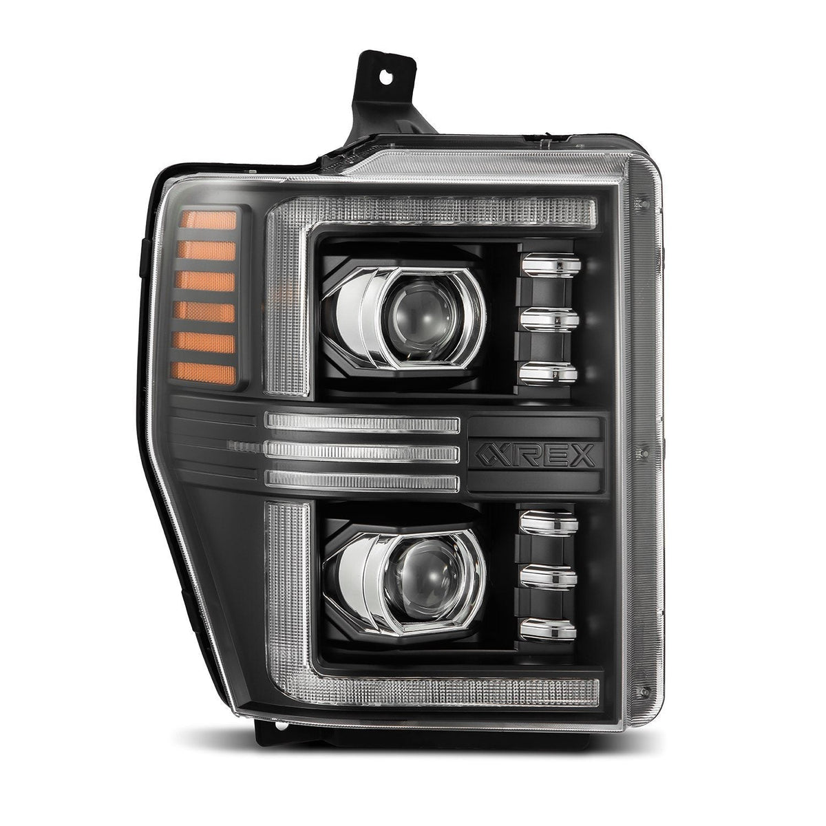 AlphaRex 880308 08-10 Ford F250-550 PRO-Series Projector headlights Black with Activation Light/Sequential Signal