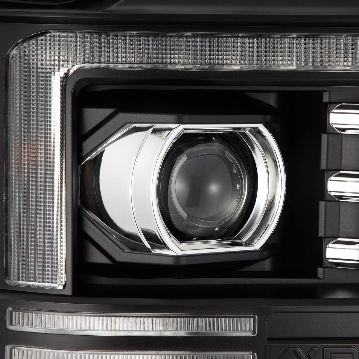 AlphaRex 880308 08-10 Ford F250-550 PRO-Series Projector headlights Black with Activation Light/Sequential Signal