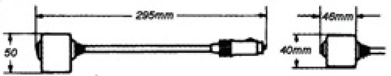 HELLA 004532171 Interior Map Reading Lamp 12V Black