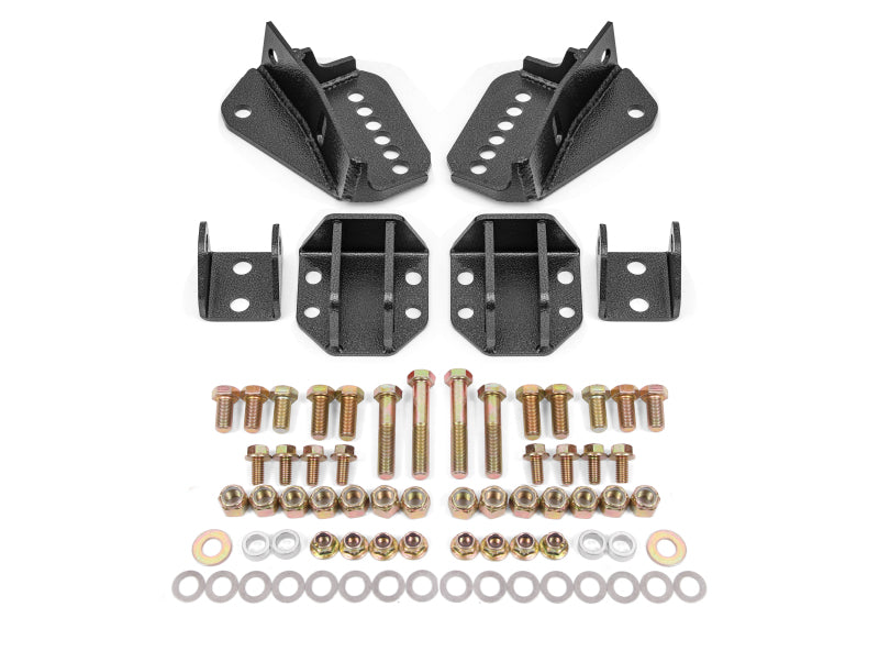 BMR 1964-1972 GM A-Body Coilover Conversion Kit Rear Adjust Shock Mt without CAB - Black Hammertone