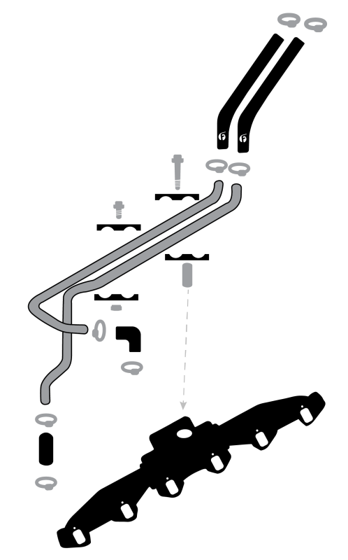 Fleece Performance FPE-CUMM-SSHCL-12V for 89-98 Dodge 2500/3500 5.9L 12V Cummins Replacement Heater Core Line Kit