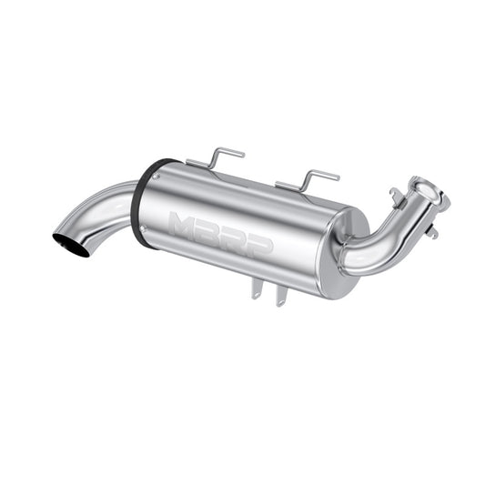 MBRP AT-9526PT 2011+ Polaris Sportsman Touring 850 T304 Stainless Single Slip-On Performance Series - #AT-9526PT