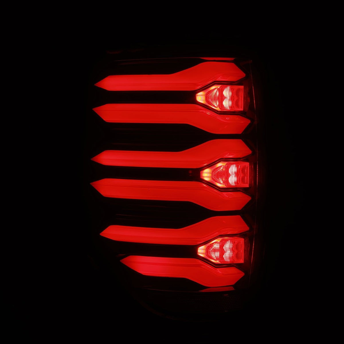 AlphaRex 653090 09-14 Ford F150 LUXX LED Taillights - Black/Red Housing