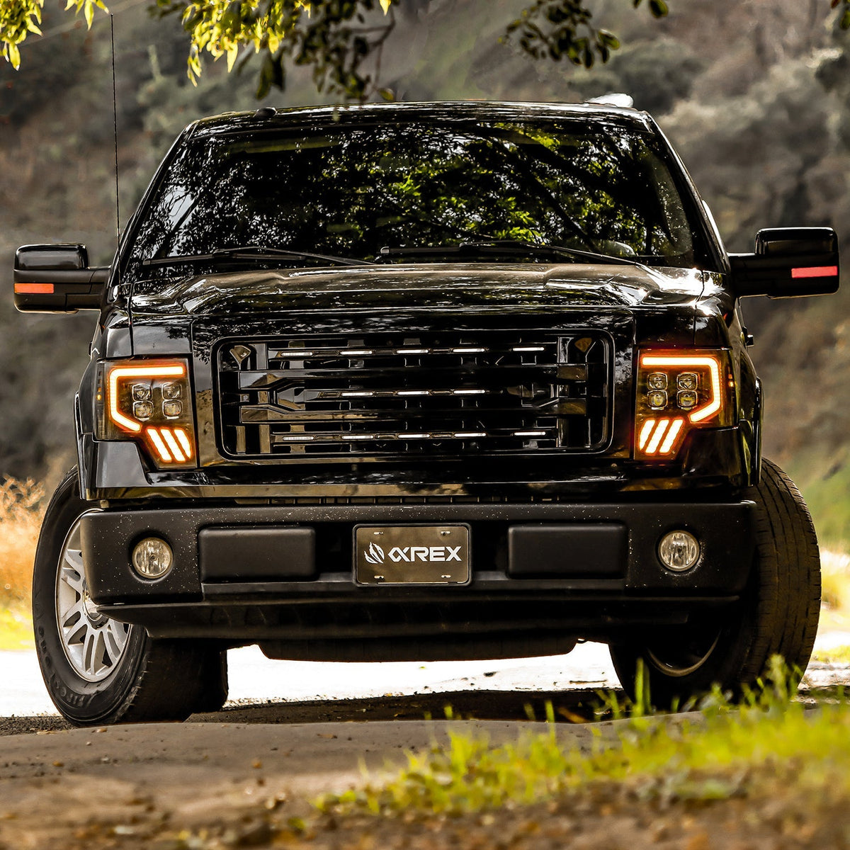 AlphaRex 880094 09-14 Ford F150 NOVA-Series LED Projector Headlights Chrome with Activation Light & Sequential Signal /Switchback DBL
