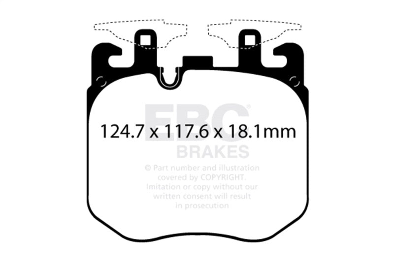EBC 2019+ BMW X7 Bluestuff Front Brake Pads DP52304NDX