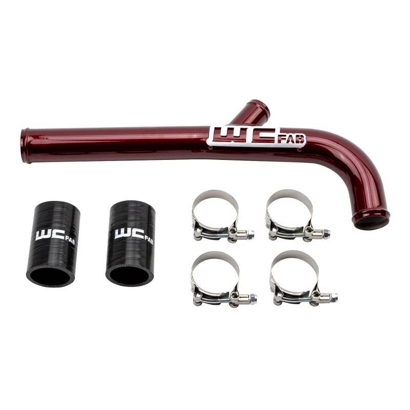 Wehrli Custom Fabrication WCF100867-BR Upper Coolant Pipe with Dual Radiator Bengal Red for 2013-2015 Ram 2500 / 3500 6.7L Cummins