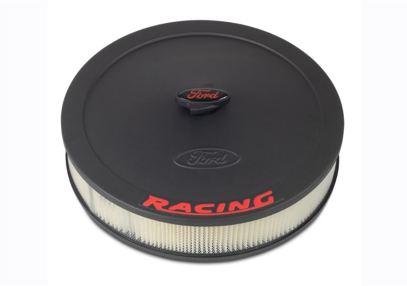 Ford Racing Air Cleaner Kit - Black Crinkle Finish with Red Emblem