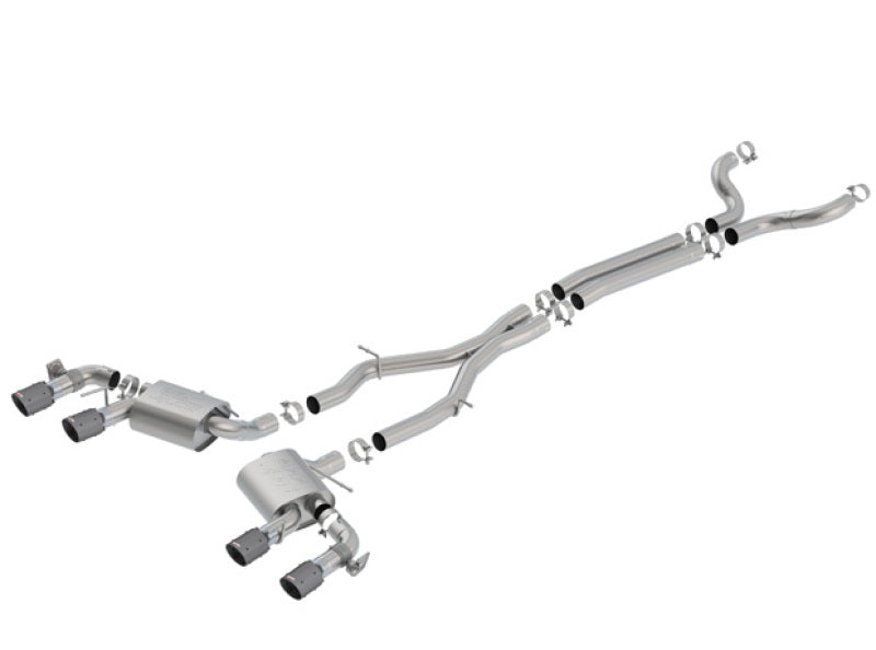 Borla 140727CFBA 17-18 Chevrolet Camaro ZL1 6.2L V8 Atak Catback Exhaust w/ Dual Mode Valves CF Black Anod - #140727CFBA