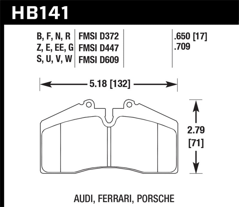 Hawk Performance HB141B.650 HPS 5.0 Street Brake Pads