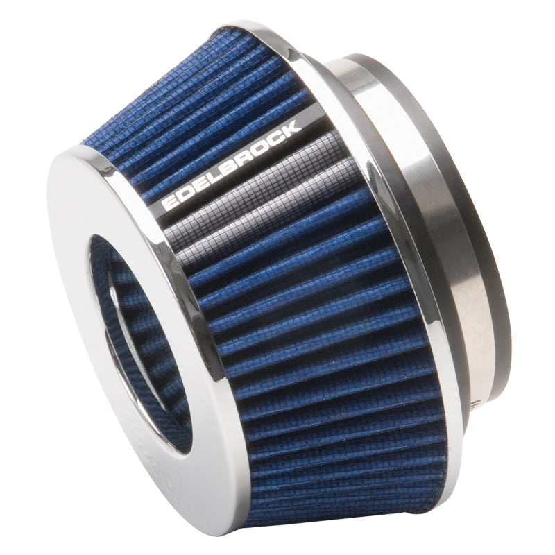 Edelbrock 43613 Air Filter Pro-Flo Series Conical 3.7 in Tall Blue/Chrome