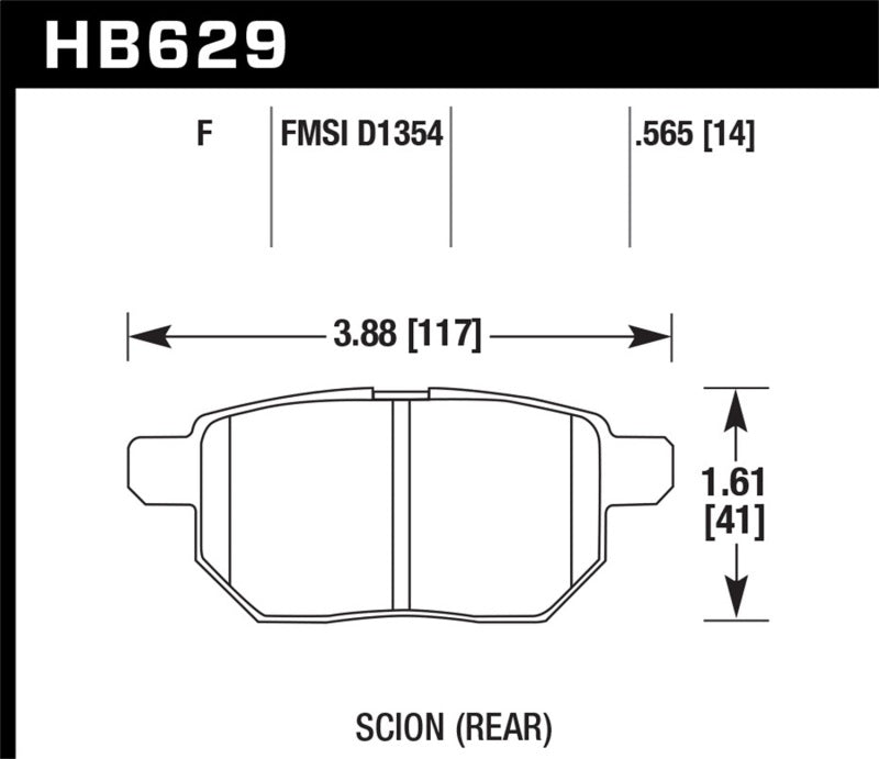 Hawk Performance HB629B.565 HPS 5.0 Street Brake Pads