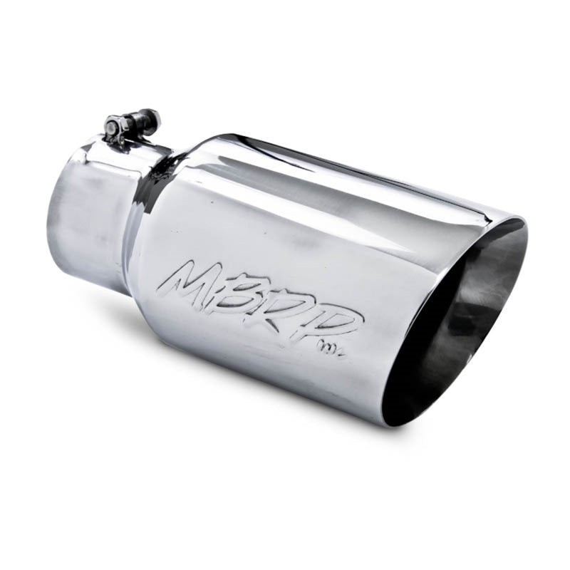 MBRP T5072 Exhaust Tip - 6" OD Dual Wall Angled 4" inlet 12" length | T304 Stainless