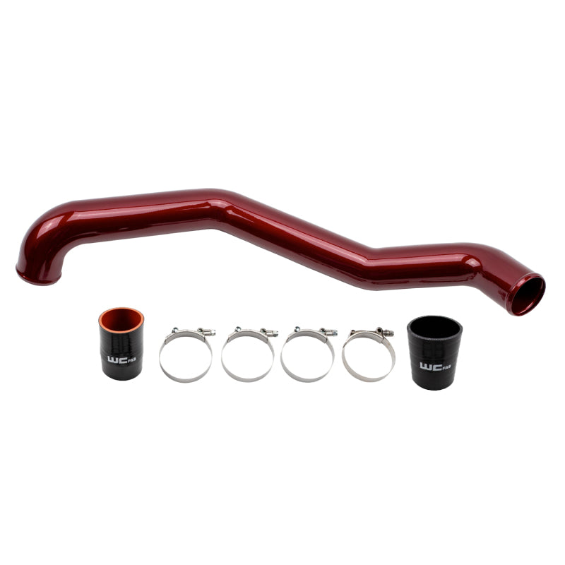 Wehrli Custom Fabrication WCF100708-GW Driver Side 3in Intercooler Pipe Gloss White for 2017-2019 Chevrolet Silverado / GMC Sierra 2500 HD / 3500 HD L5P Duramax