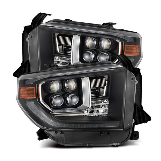 AlphaRex 880833 14-21 Toyota Tundra NOVA-Series LED Projector Headlights Black w/Activation Light & Sequential Signal + DRL