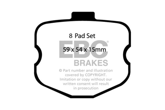 EBC 2006-2008 Chevrolet Corvette (C6) 7.0 (Z06) Redstuff Rear Brake Pads DP31771/2C