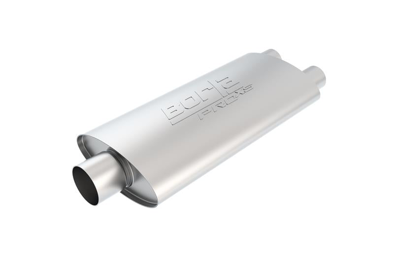 Borla 40349 Pro-XS 3in, 2-1/2in, 19in x 9-1/2in x 4in Oval Cen/Dual Turbo XL Muffler - #40349