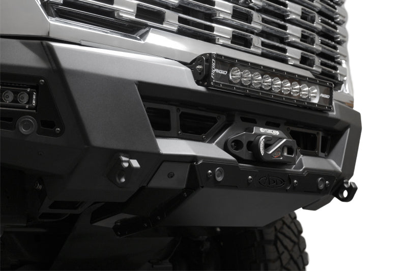 Addictive Desert Designs for 24+ GMC 2500/3500 Phantom Front Bumper w/Winch- Hammer Black