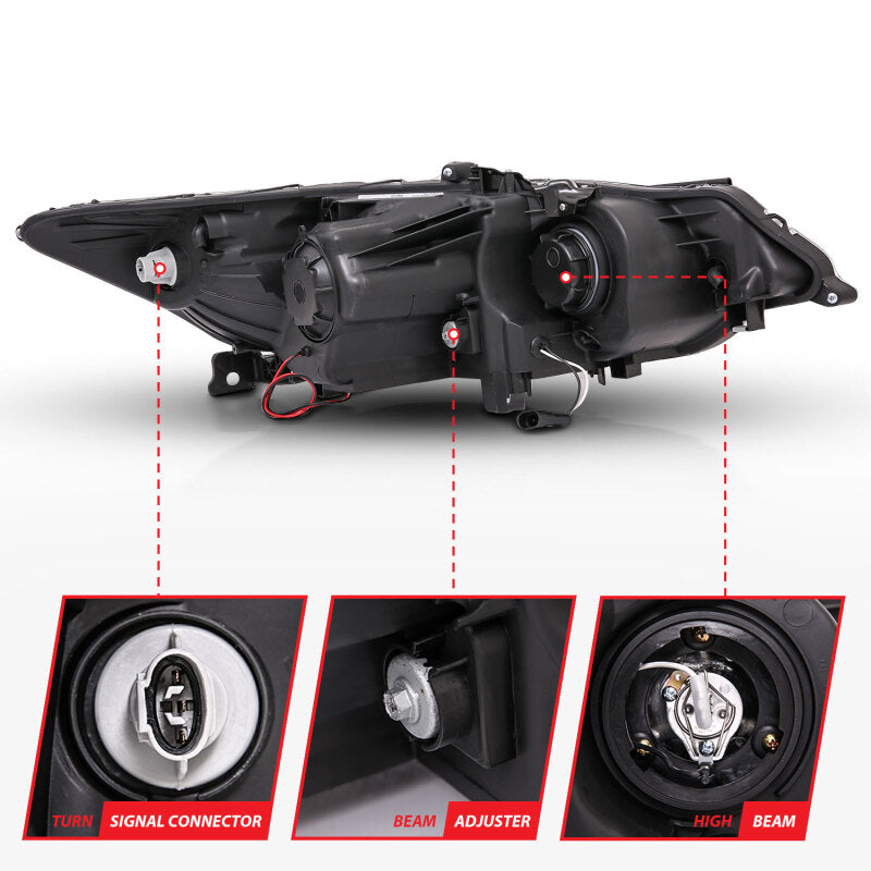 ANZO 2009-2012 Acura TSX LED Projector Headlights