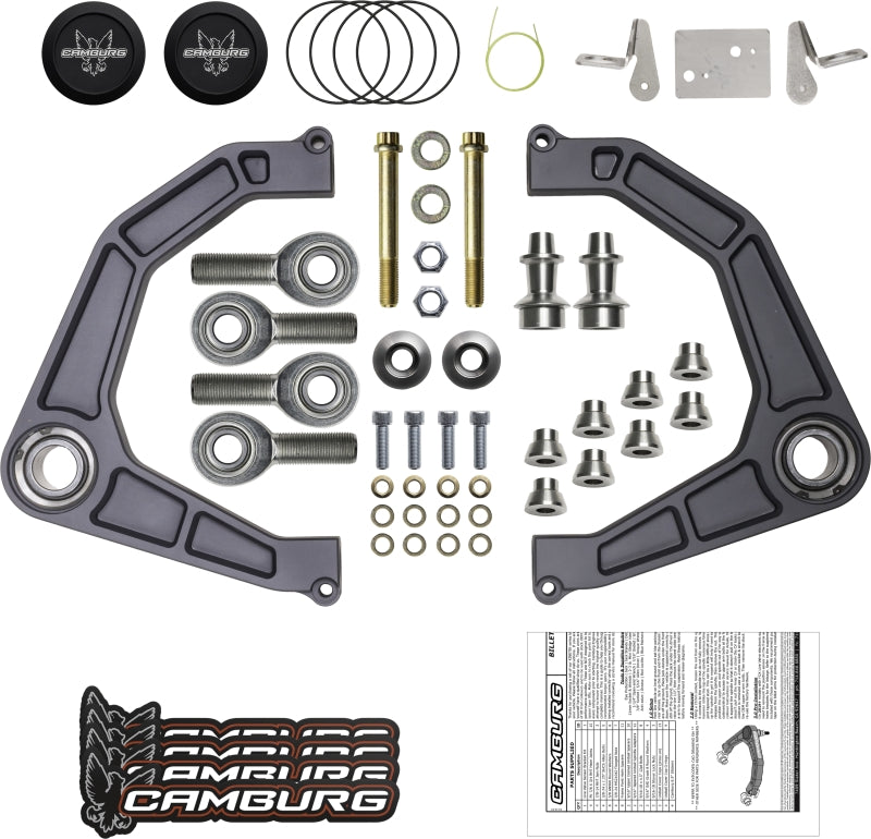 Camburg Engineering CAM-110233-GRY KINETIK Billet Uniball UCA Gray for 2017-2025 Ford F-150 Raptor