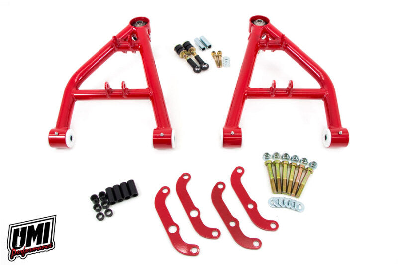 UMI Performance 4062-R Lower Front A-Arms Corner Max Standard Ball Joint Red