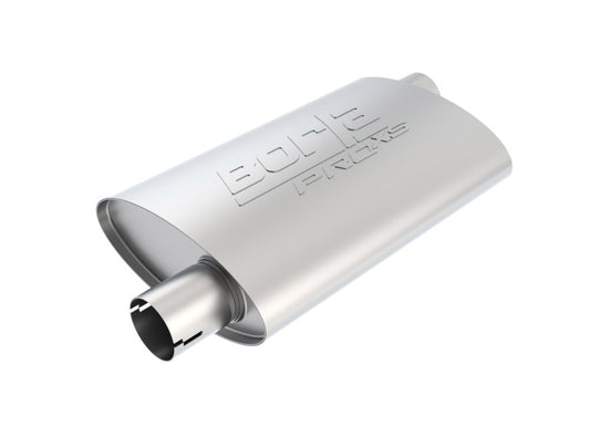 Borla 400489 Universal Pro-XS Oval 2.25in Inlet / Outlet Offset Notched Muffler - #400489
