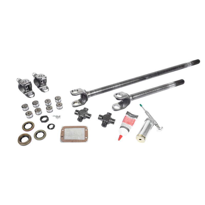 Yukon Gear & Axle ZA W24112 USA Standard 4340CM Repl Axle Kit For TJ/XJ/YJ/WJ/Zj Front / Dana 30 / 27 Spline with Super Joints