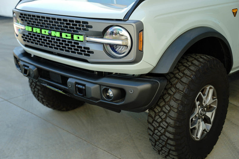 DV8 Offroad 2021 Ford Bronco Capable Bumper Slanted Front License Plate Mount - #LPBR-05