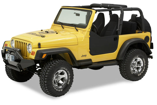 Bestop 97-06 Jeep Wrangler TJ Lower Fabric Doors (Black Diamond)