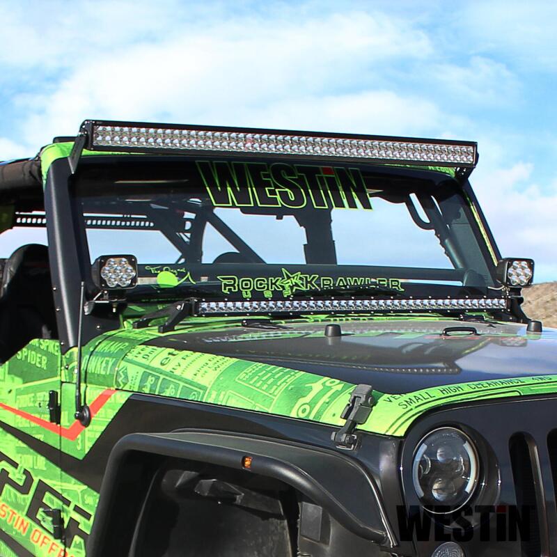 Westin 62-41035 Snyper Pillar LED Light Mount for 2007-2018 Jeep Wrangler Textured Black